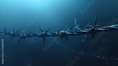 Security Barrier: Spiked Wire Fence