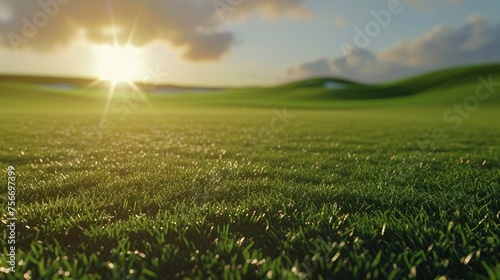 Hillside Golfing  Sun-Kissed Fairways