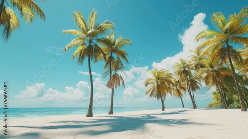 Tranquil Tropical Haven  White Sands and Emerald Palms
