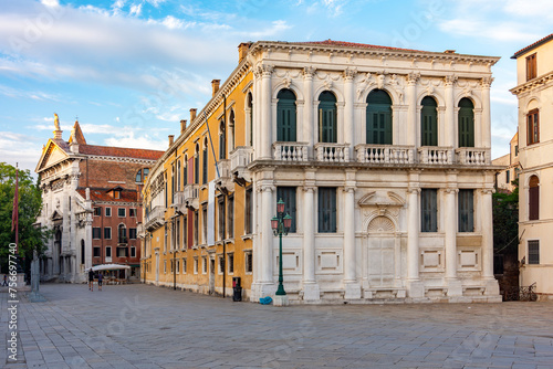 Palazzo Loredan at Campo Santo Stefano square, Venice, Italy
