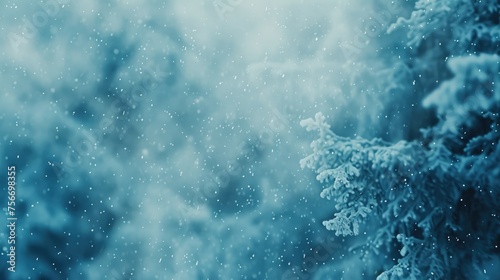 Frozen Elegance: A Blue Blur of Snow