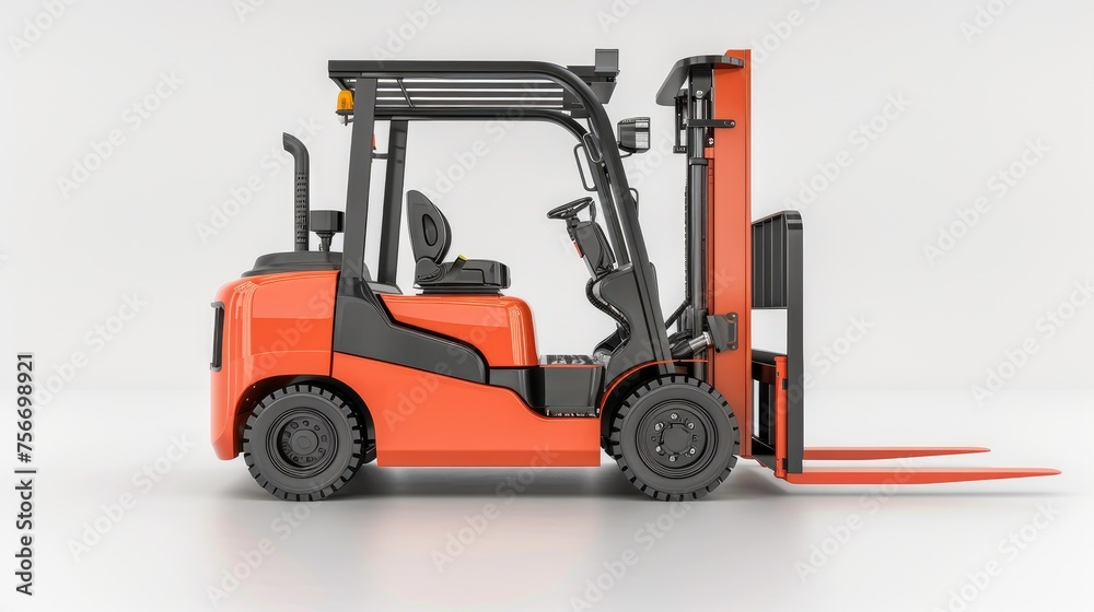 Clean and Crisp 3D Forklift Truck Illustration