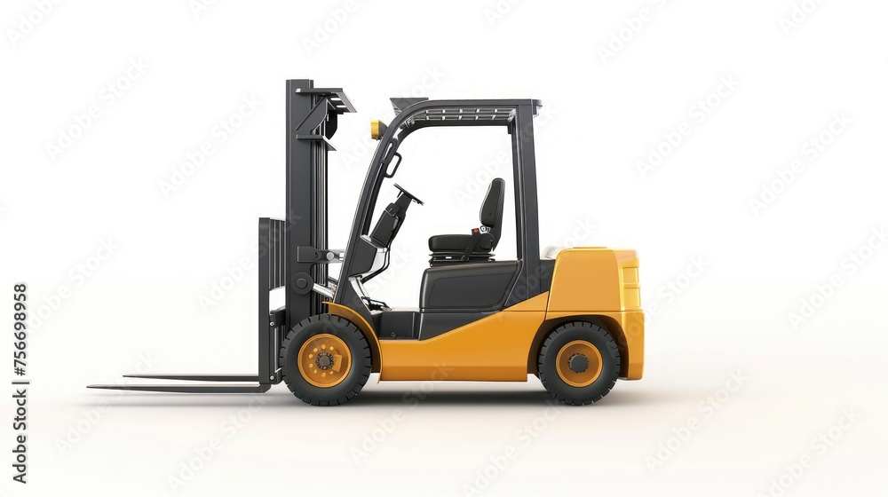 Forklift Truck Isolated for Graphic Design