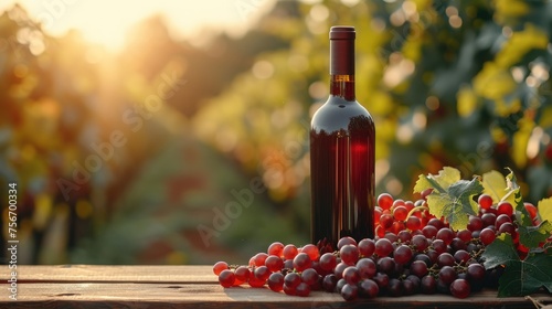 Vineyard Elegance: Red Wine Bliss