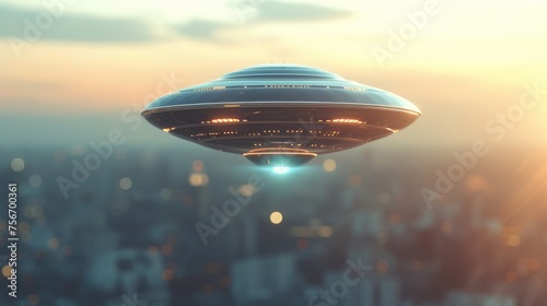 Reflective UFO in Swift Urban Flight