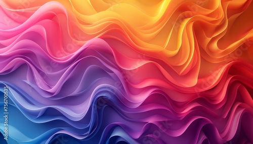 Colorful background with colorful curves and rainbow color gradients, smooth gradient and gradient background, colorful curves and rainbow colors.