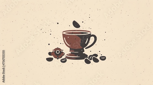 coffee shop branding logo minimalist background