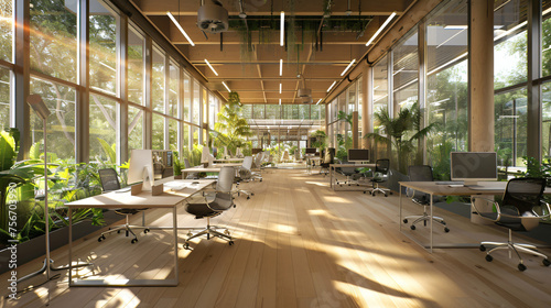 Sustainable Design Solutions: Explore sustainable design strategies within empty architectural workplaces, from energy-efficient systems to green materials and biophilic design