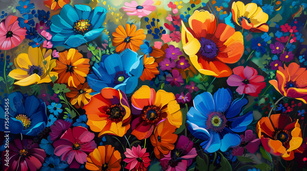 Red and yellow flower. AI generated art illustration. Red and yellow flower. AI generated art illustration.