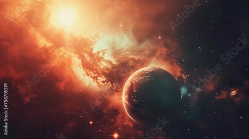 fantasy alien planet outer galaxy show futuristic background