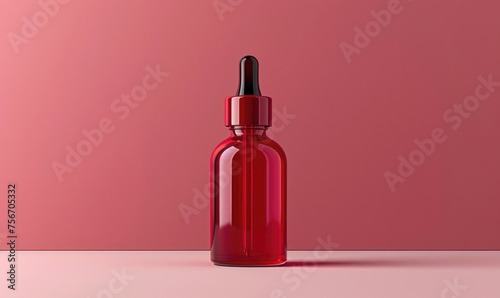 A cosmetic dropper bottle