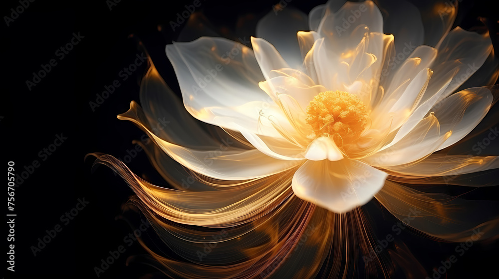 Beautiful abstract golden flowers Beautiful abstract golden flowers