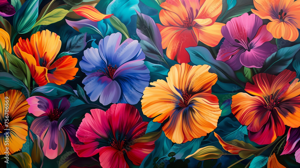 Red and yellow flower. AI generated art illustration. Red and yellow flower. AI generated art illustration.