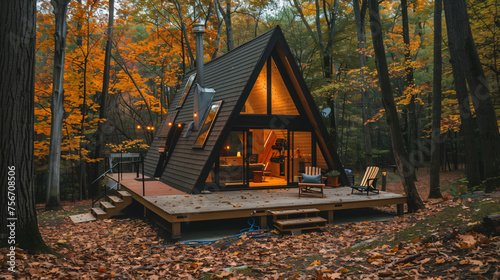 Tiny A-Frame Living  Discover the allure of tiny A-frame houses  with their compact footprint  efficient design  and minimalist aesthetic perfect for sustainable living.