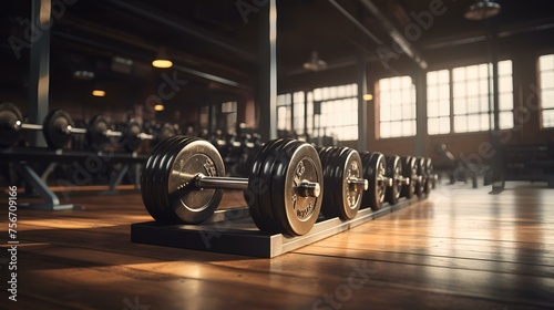 Gym Weights Under Strong Dramatic Lighting - 3D Render