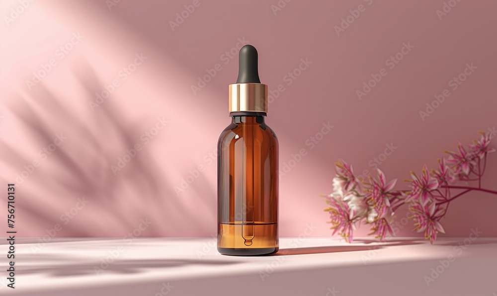Fototapeta premium A cosmetic dropper bottle