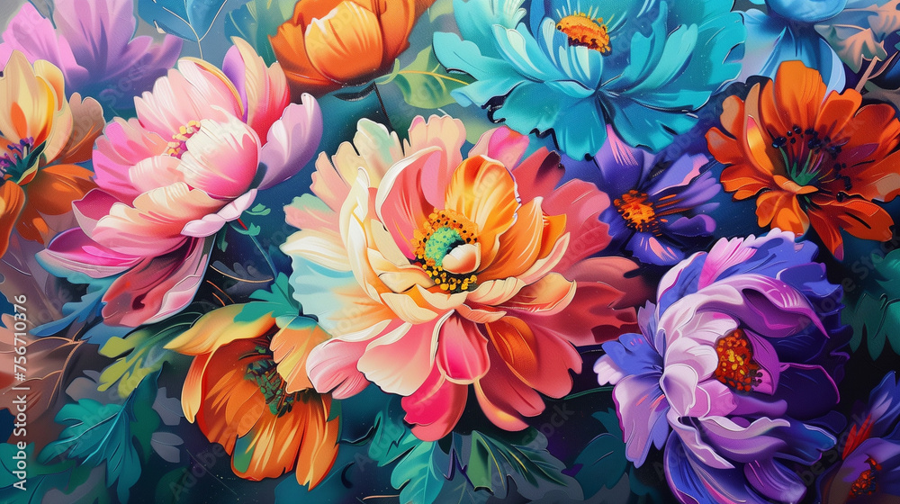Red and yellow flower. AI generated art illustration. Red and yellow flower. AI generated art illustration.