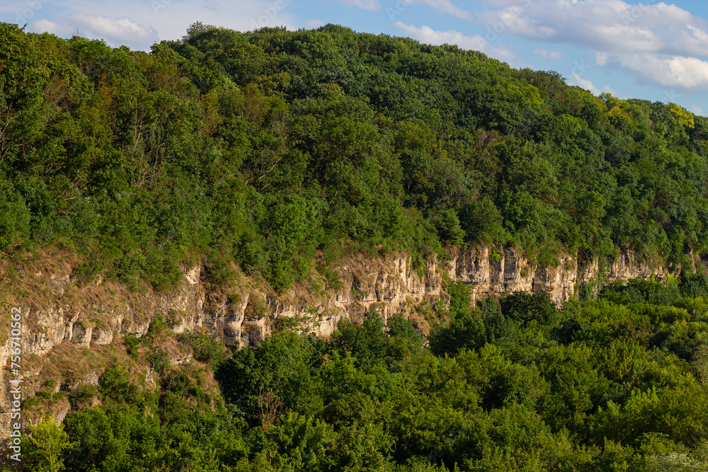 View of Canyon of Smotrych River, Kamianets-Podilskyi city, Western Ukraine