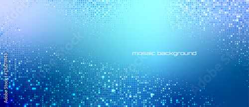 Abstract modern illustration with luminous halftone elements.