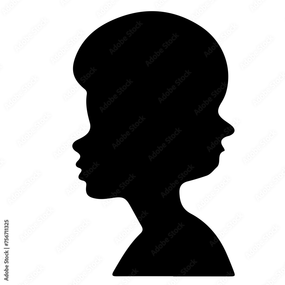 silhouette of head