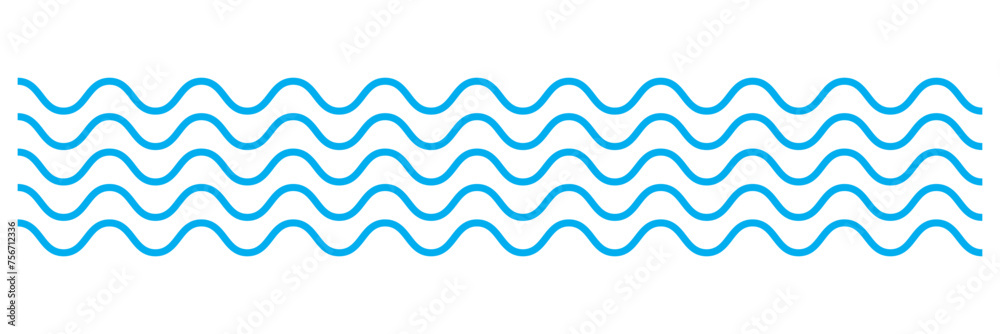 Water wave, sea wave set. Zigzag line. Water logo, symbol vector collection. Sea wave icon set