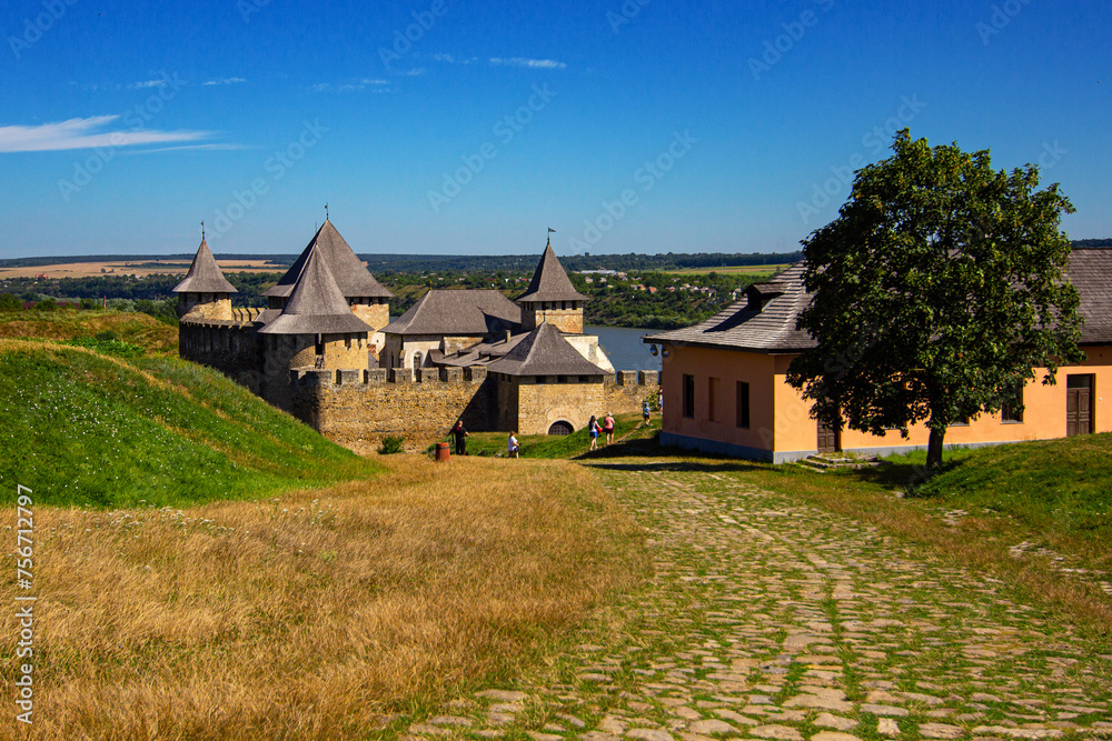 The Khotyn Fortress is a fortification complex located on the right bank of the Dniester River in Khotyn, Western Ukraine