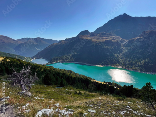 Trail to Tranquility: Val Cenis Peaks an lake, Vanoise National Park, France photo