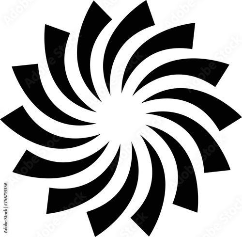 Sunburst element radial stripes or sunburst backgrounds icons of rays design. Retro stars black vector isolated on transparent. Editable stock flat geometric sunburst symbol.