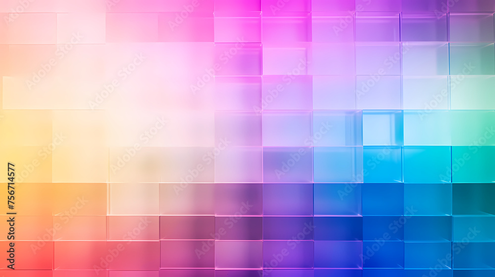 Rainbow reflects colorful sunlight on the textured surface of the wall
