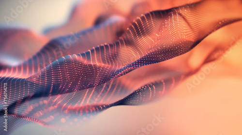 Abstract Waves, Bokeh, Dots waves textile technology