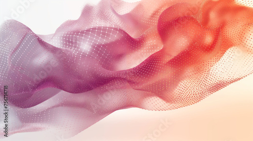 Abstract Waves, Bokeh, Dots Colorful Pinks and Reds, Technology