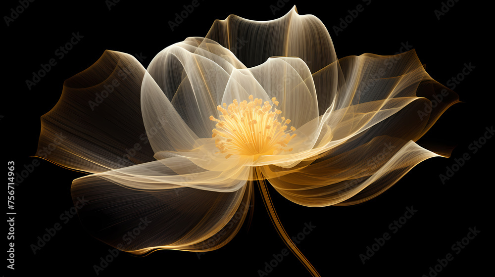 Golden flowers abstract background organic fractal structure macro geometric illustration Golden flowers abstract background organic fractal structure macro geometric illustration