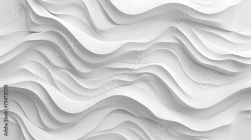 Panorama of Abstract white wavy texture and background seamless for design