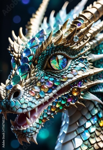 Dragon, crystal, ultra realistic