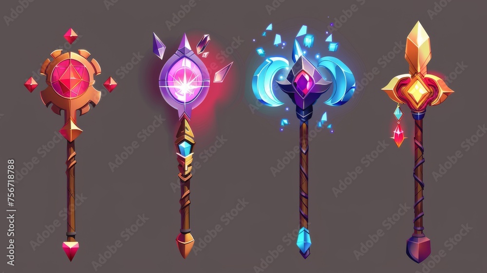 The enchantment of wizard and magician fantastic weapon is transformed