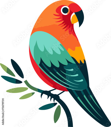 Spectrum of Feathers Vector Parrot Illustrations in Vivid Array