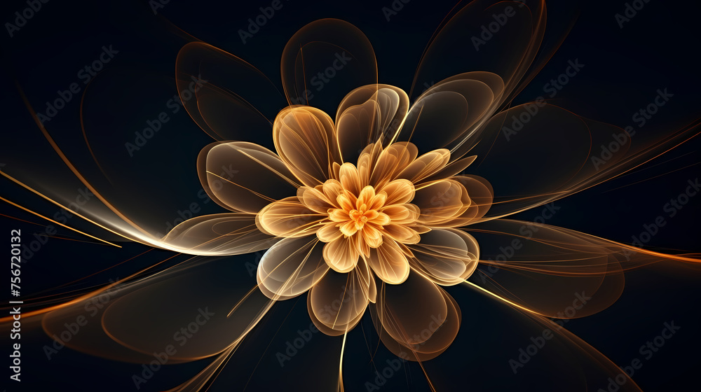 Abstract portrait of golden flowers, spectacular background with bright atmosphere Abstract portrait of golden flowers, spectacular background with bright atmosphere