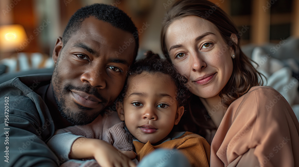 Fototapeta premium A diverse family enjoying quality time together. Showcasing love, unity, and connection across different family structures