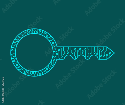 Key. Abstract key. Key for the lock.