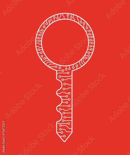Key. Abstract key. Key for the lock.