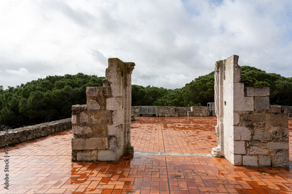 interior of the castle of San Giorgio located on the highest hill in the historic center of the city