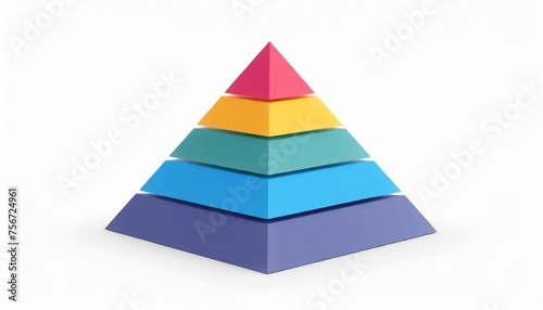 A colorful pyramid of stacked shapes.
