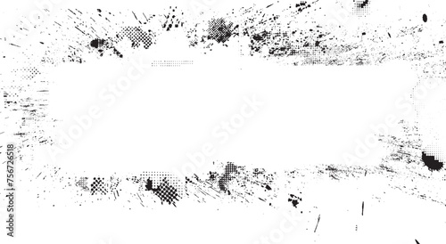 Glitch distorted grange shape . Noise grungy logo . Trendy defect error shapes . Glitched frame .Grunge textured . Distressed effect .Vector shapes