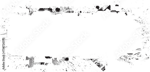 Glitch distorted grange shape . Noise grungy logo . Trendy defect error shapes . Glitched frame .Grunge textured . Distressed effect .Vector shapes