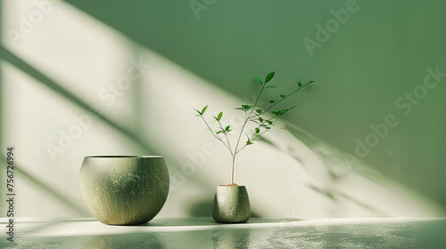 Fresh Indoor Greenery with Lush Leaves in White Pots  Bringing Nature and Vibrancy to the Home Environment