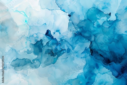 Soothing abstract watercolor background with flowing blue hues Artistic expression