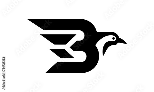B bird initial logo | B bird | B logo | initial logo