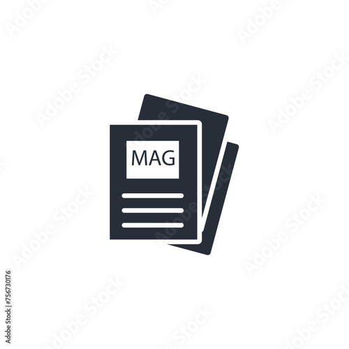magazine icon. vector.Editable stroke.linear style sign for use web design,logo.Symbol illustration.