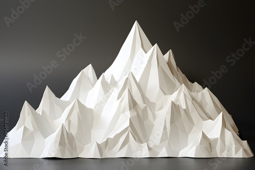 Origami paperstyle mountains  origami style mountain range  origami landscape  paperstyle origammi alps