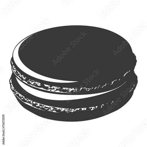 Silhouette Macaroon Cookie black color only
